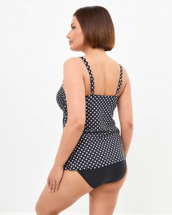 Kate tankini, back view with black bottom